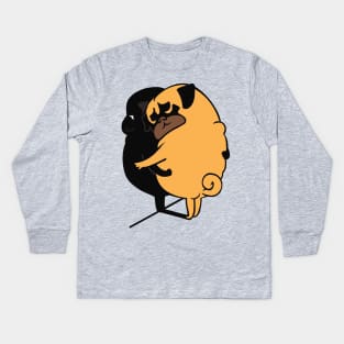 Hug Yourself Pug Kids Long Sleeve T-Shirt